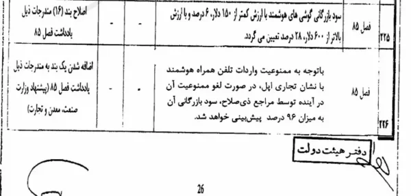 زمزمه های از سرگیری واردات آیفون!