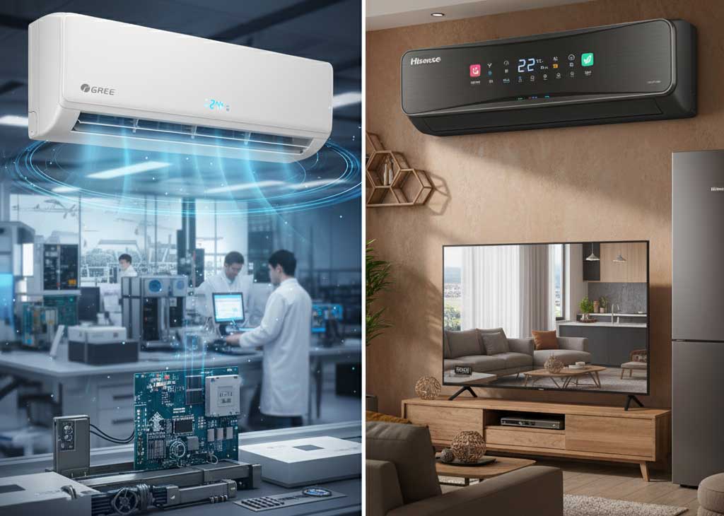 دکوراسیون | اینورتر مقایسه کولر گازی گری و هایسنس | انتخاب بهترین برند 2025