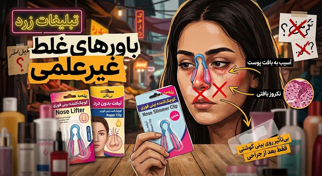 چگونه بدون عمل بینی گوشتی را کوچک کنیم