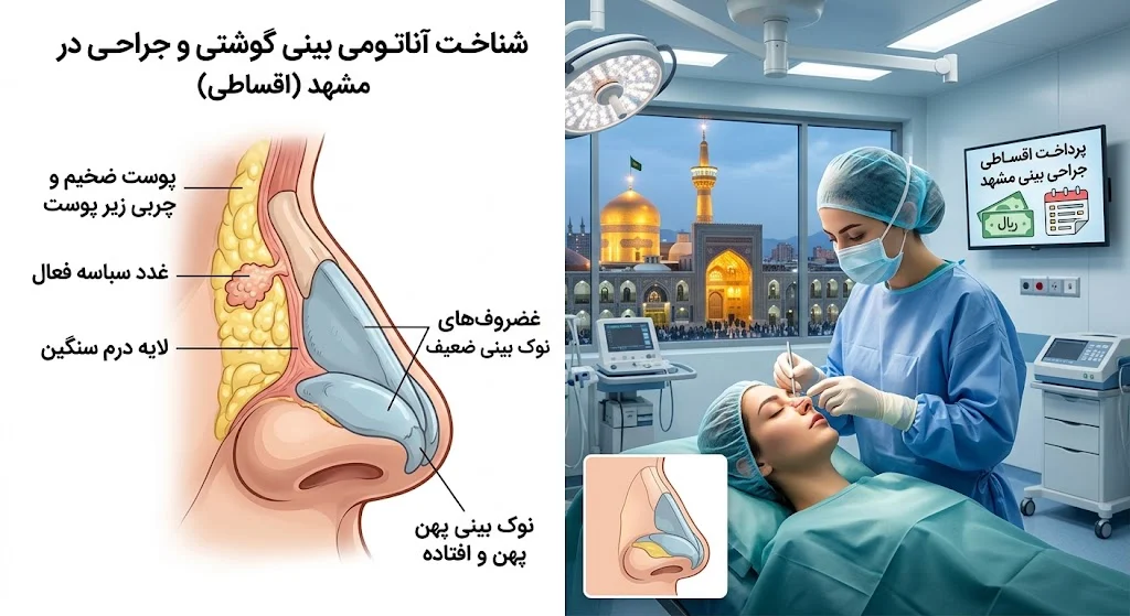 چگونه بدون عمل بینی گوشتی را کوچک کنیم